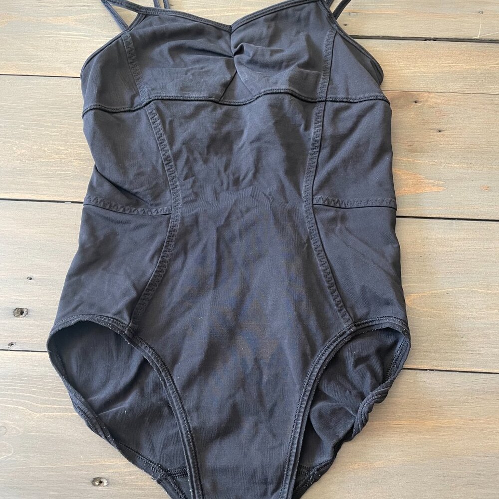 Ivivva By Lululemon Pulse On Pointe Leotard Dance Solid Black Girls size 10